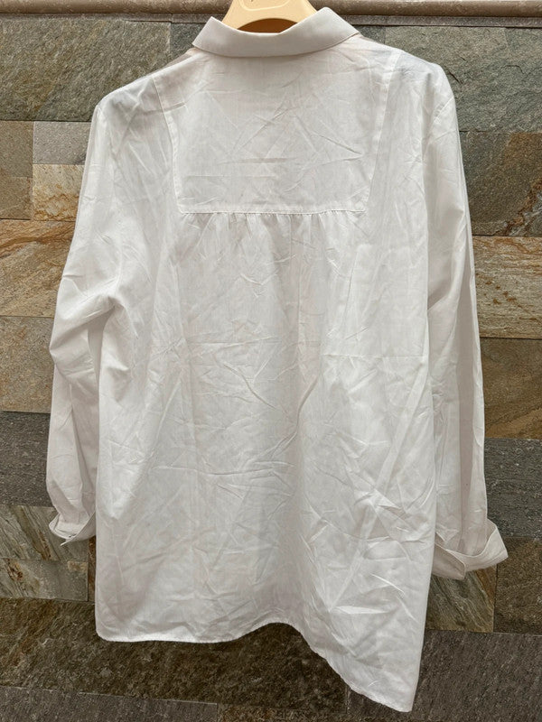 Camicia Donna Tirolese Xl  Con Ricami