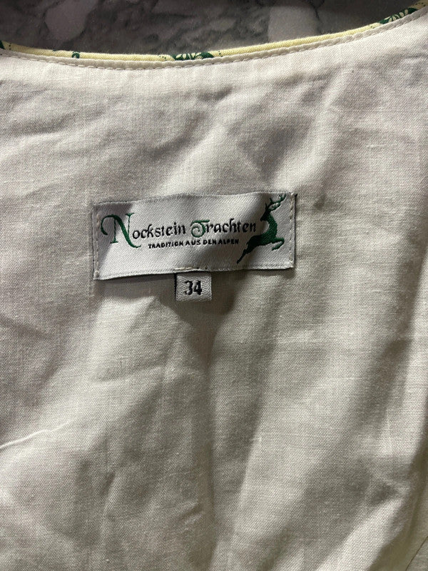 Vestito Tirolese Con Grembiule Verde Xxs Donna