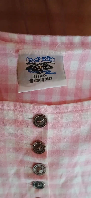 Vestito Tirolese Rosa Bimba 10-11 Anni Isartrachten