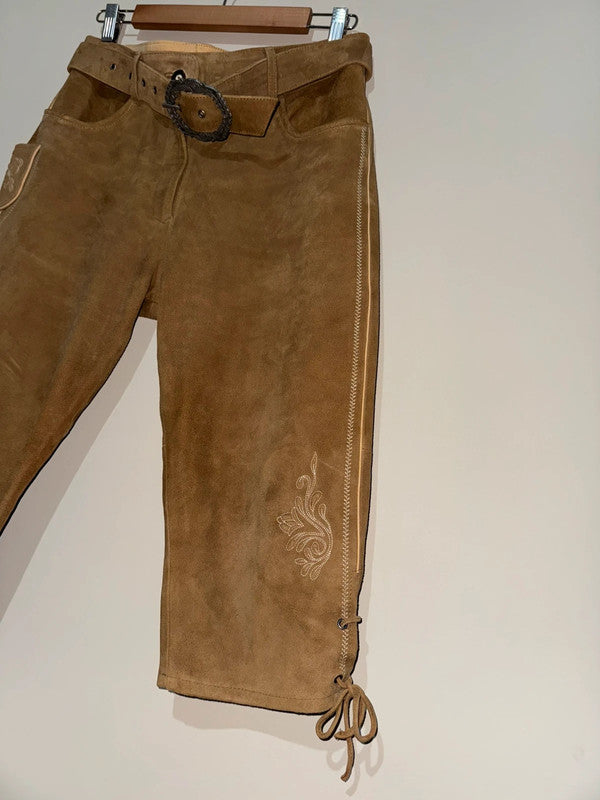 Lederhosen Pantaloni Tirolesi In Pelle Da Donna S