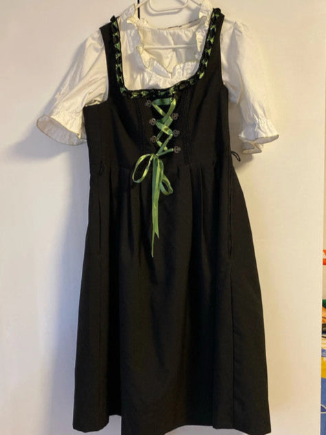 Vestito Tirolese Donna L Con Camicia E Grembiule