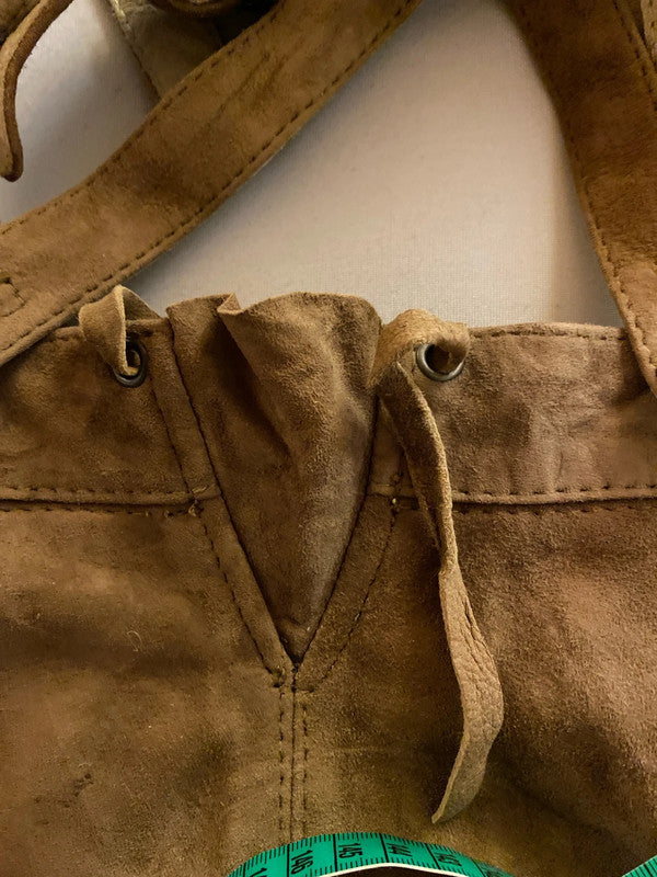 Lederhosen Pantaloni Tirolesi In Pelle Bambino 6-7 Anni