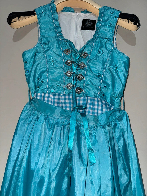 Vestito Bambina Tirolese Con Grembiule Cm 152 10-12 Anni