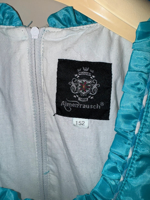 Vestito Bambina Tirolese Con Grembiule Cm 152 10-12 Anni
