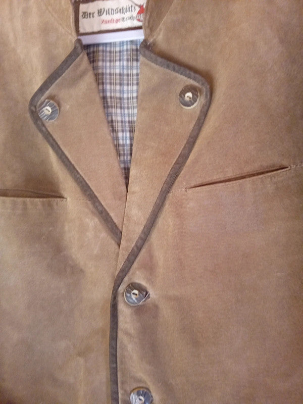 Giacca In Pelle Tirolese Uomo Xl