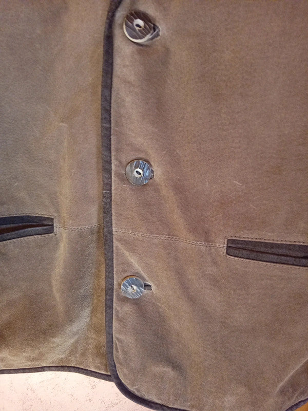 Giacca In Pelle Tirolese Uomo Xl