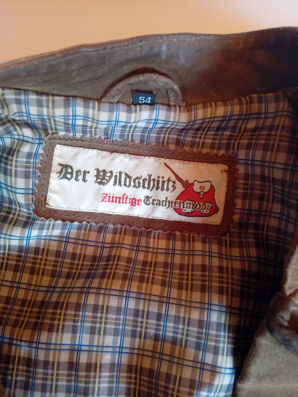 Giacca In Pelle Tirolese Uomo Xl