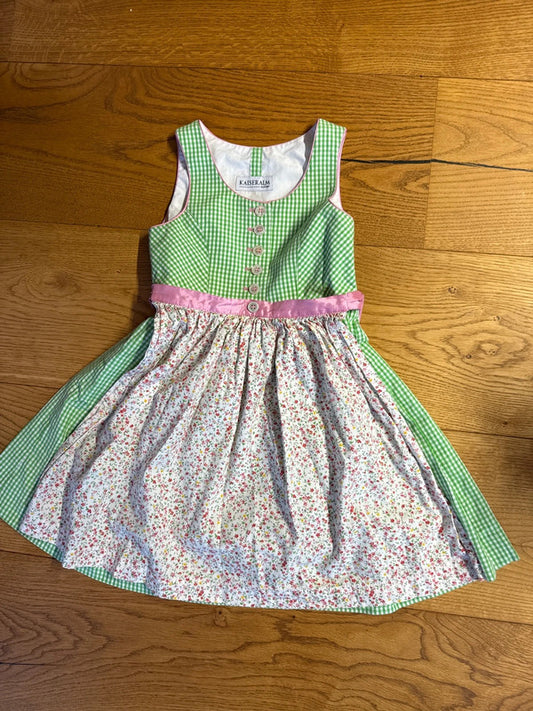 Vestito Tirolese Con Camicia E Grembiule 4-5 Anni