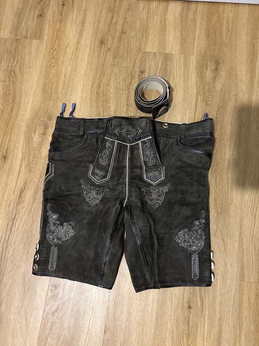 Lederhosen In Pelle Uomo Moser Salzburg Tg 52
