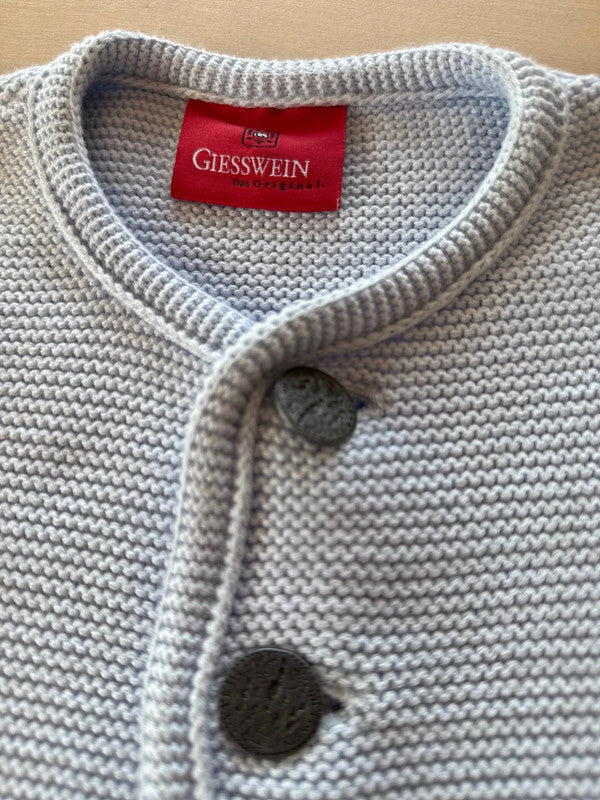 Cardigan Maglia Cotone Tirolese Giesswein 8 Anni Azzurro