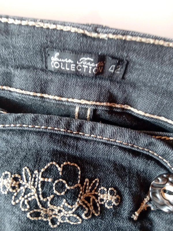Pantaloni Tirolesi In Jeans Grigi L