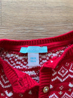 Maglia Cardigan Rosso Obaibi 6 Mesi Disegno Norvegese