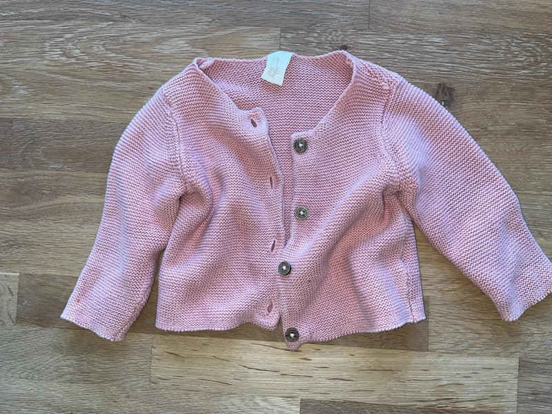 Maglia Cardigan Rosa Tirolese Bimba 4-6 Mesi