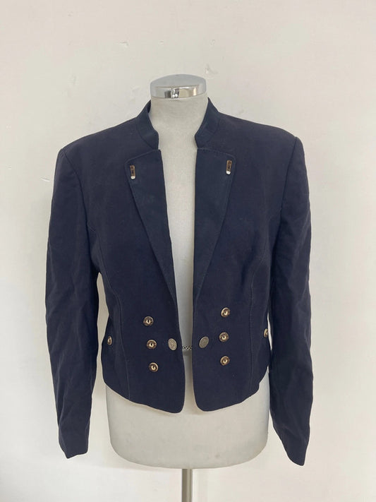 Giacca Donna Tirolese In Pura Lana Blu Tg. L