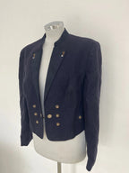 Giacca Donna Tirolese In Pura Lana Blu Tg. L