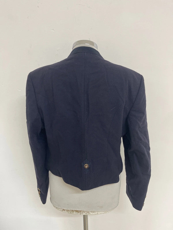 Giacca Donna Tirolese In Pura Lana Blu Tg. L