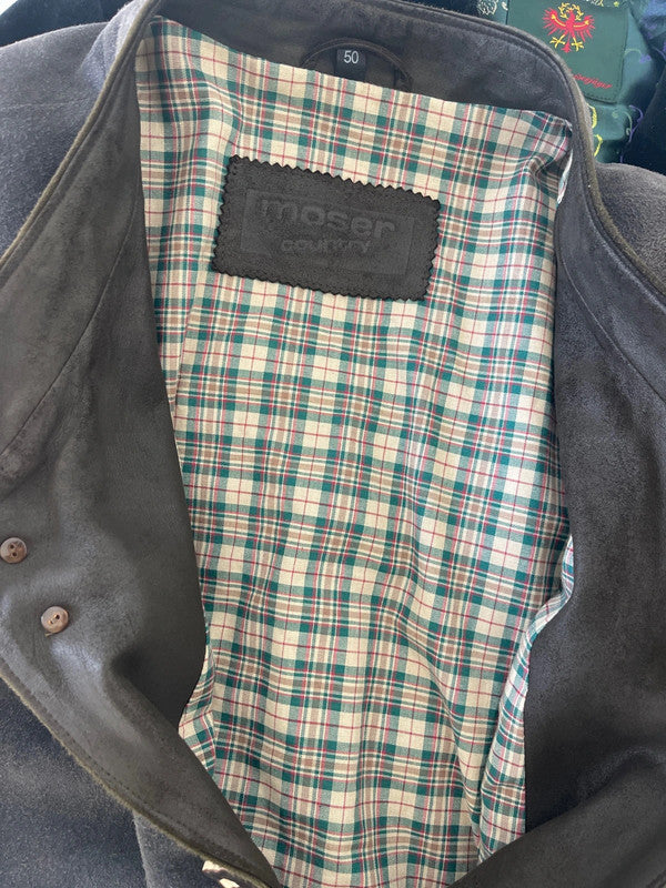 Giacca Tirolese Uomo In Pelle Moser L