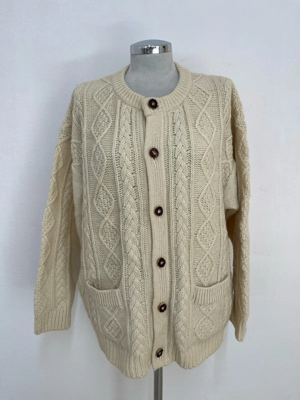 Cardigan Tirolese Uomo Huber Xxxl In Pura Lana