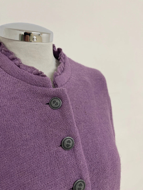 Maglia Tirolese Lilla Xl Donna Cardigan