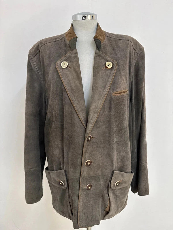 Giacca In Vera Pelle Tirolese Uomo L