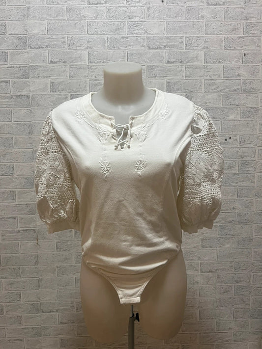 Body Maglietta Tirolese Donna Hammerschmid Maniche Pizzo