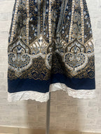 Vestito Tirolese L Donna Fant Blu Vintage