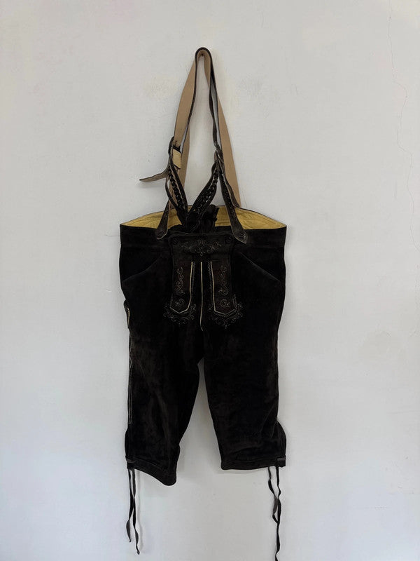 Lederhosen Con Pettorina In Pelle Uomo Xxl