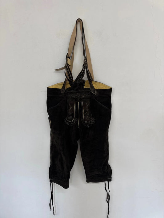 Lederhosen Con Pettorina In Pelle Uomo Xxl