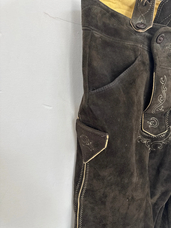 Lederhosen Con Pettorina In Pelle Uomo Xxl