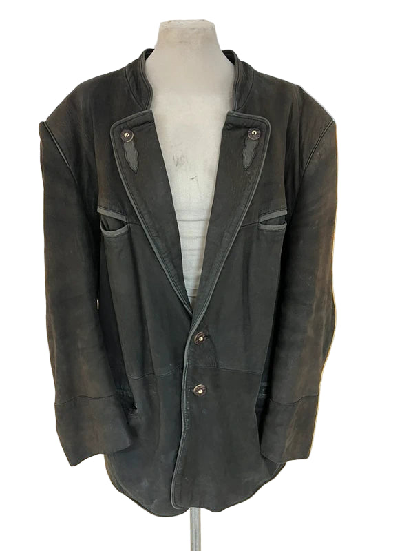 Giacca Uomo In Pelle Tirolese Xxxl 58