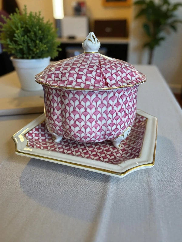 Piatto Con Coppetta Aichi Giappone Anni 50