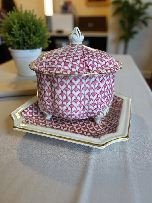 Piatto Con Coppetta Aichi Giappone Anni 50