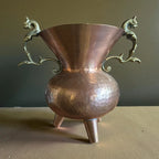 Anfora Rame Manici Ottone Con Piedini