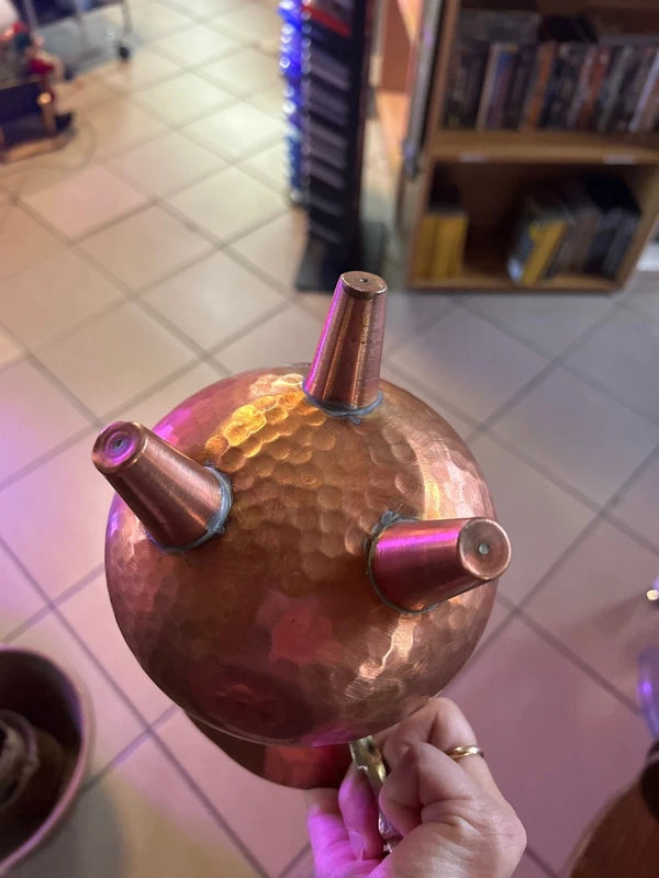 Anfora Rame Manici Ottone Con Piedini