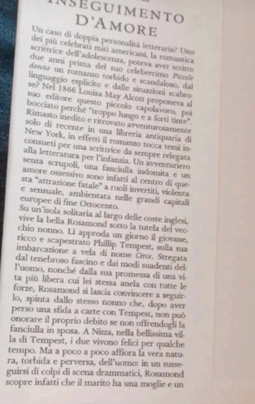 Un Lungo Fatale Inseguimento D'amore - Louisa May Alcott