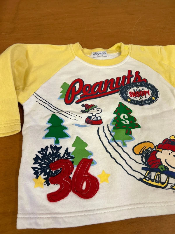 Maglia Felpa Peanuts Snoopy Magnolia Cotone 12 Mesi