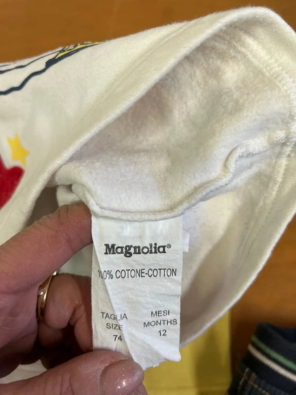 Maglia Felpa Peanuts Snoopy Magnolia Cotone 12 Mesi