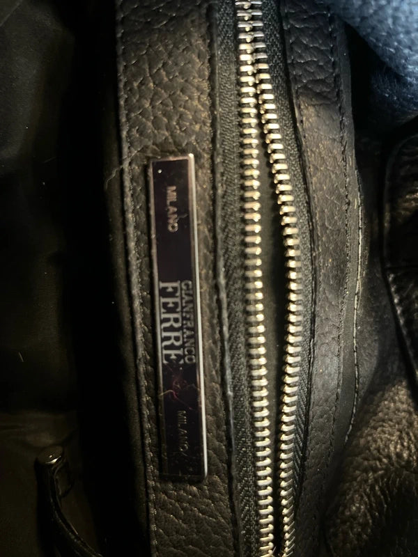 borsetta in pelle Nera Manico Intrecciato Gianfranco Ferrè