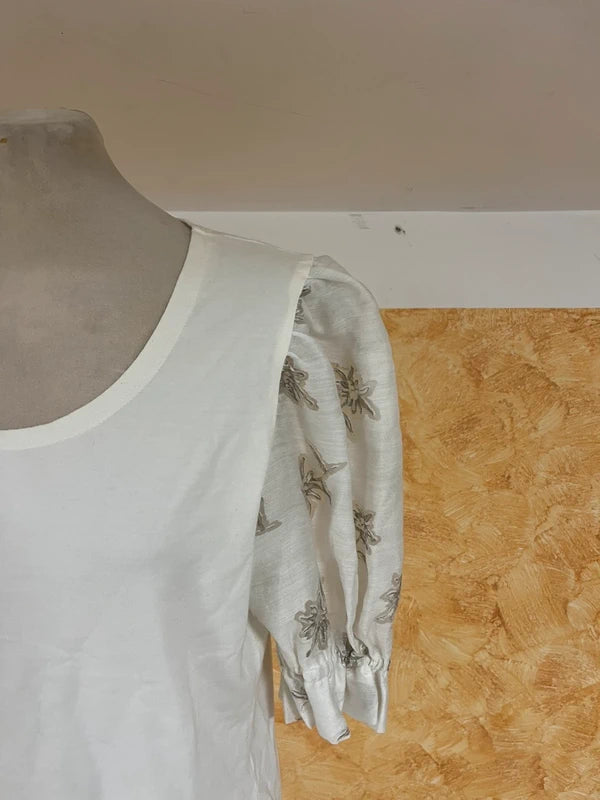 Maglietta Camicia Maniche In Lino Tirolese Donna L