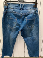 Jeans Tirolesi Nuovi Colloseum S Donna Con Ricami Rose