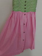Vestito Tirolese Bimba Rosa Verde Isar-trachten Cm 116