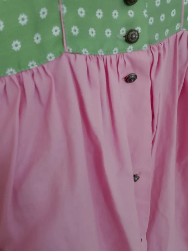Vestito Tirolese Bimba Rosa Verde Isar-trachten Cm 116