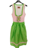 Vestito Tirolese Rosa Stockerpoint Con Grembiule Verde Acido S