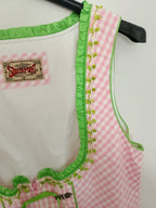 Vestito Tirolese Rosa Stockerpoint Con Grembiule Verde Acido S