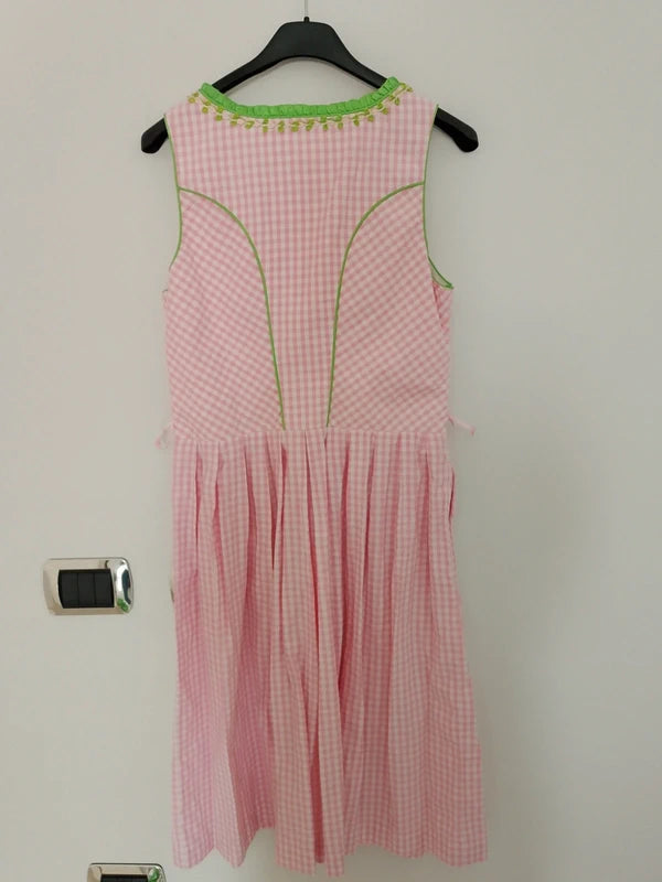 Vestito Tirolese Rosa Stockerpoint Con Grembiule Verde Acido S