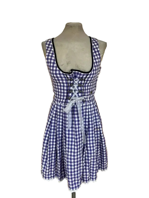 Vestito Tirolese Dirndl Donna Marjo S Bianco Viola