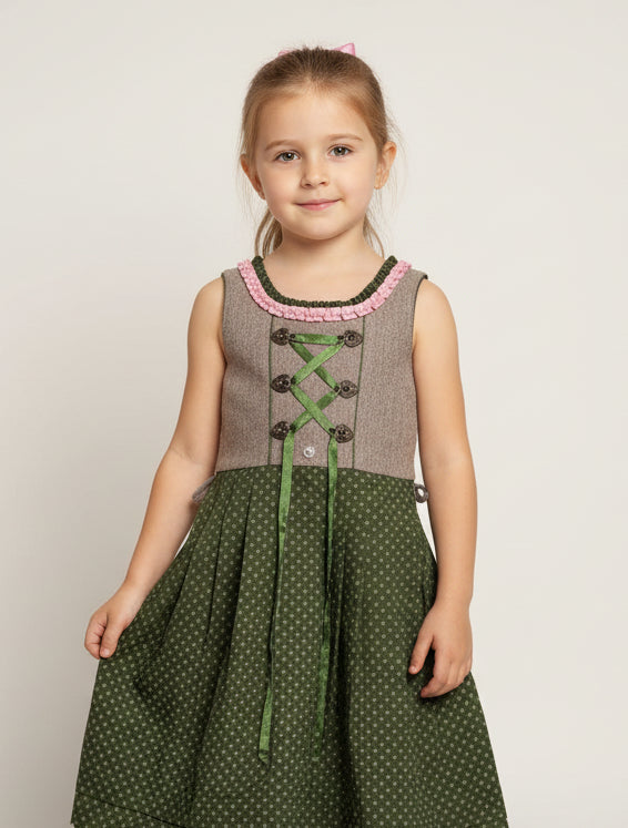 Abito Tirolese Happy Girls 116 Cm (4-5 Anni) Senza Grembiule