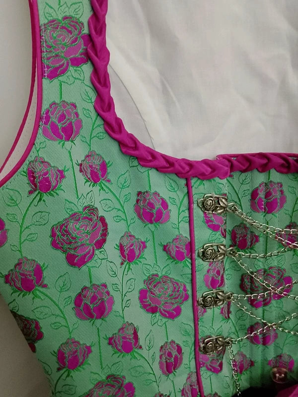 Vestito Tirolese Edelherz Con Grembiule Rosa Scuro S