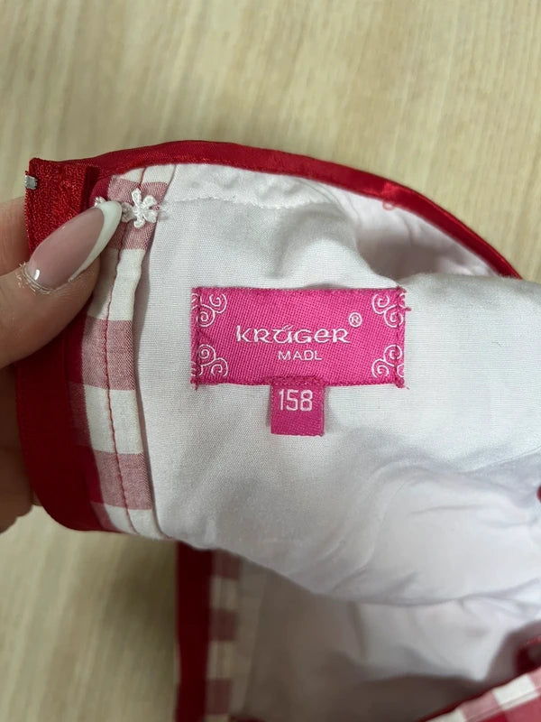 Vestito Dirndl con grembiule Da Bambina Kruger Madl Cm 158 10-12 Anni