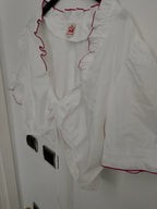 Camicia Corta Tirolese Xxxxl 54 Bordo Rosso